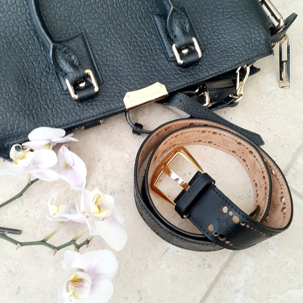 Louis Vuitton Laser Cut Monogram Mahina Belt